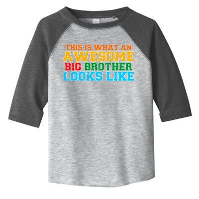 Distressed This is What an Awesome Big Brother Looks Like Toddler Fine Jersey T-Shirt