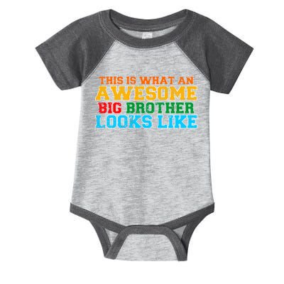 Distressed This is What an Awesome Big Brother Looks Like Infant Baby Jersey Bodysuit