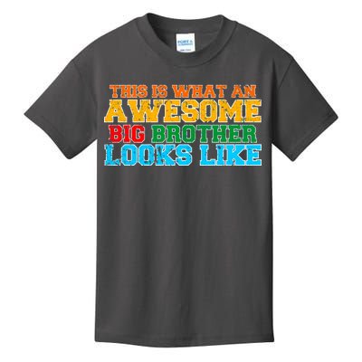 Distressed This is What an Awesome Big Brother Looks Like Kids T-Shirt