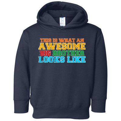 Distressed This is What an Awesome Big Brother Looks Like Toddler Hoodie