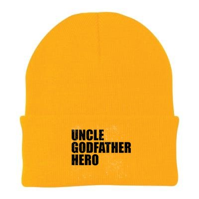 Distressed Uncle Godfather Hero Knit Cap Winter Beanie