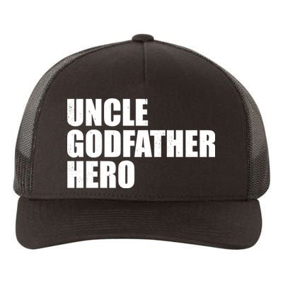 Distressed Uncle Godfather Hero Yupoong Adult 5-Panel Trucker Hat