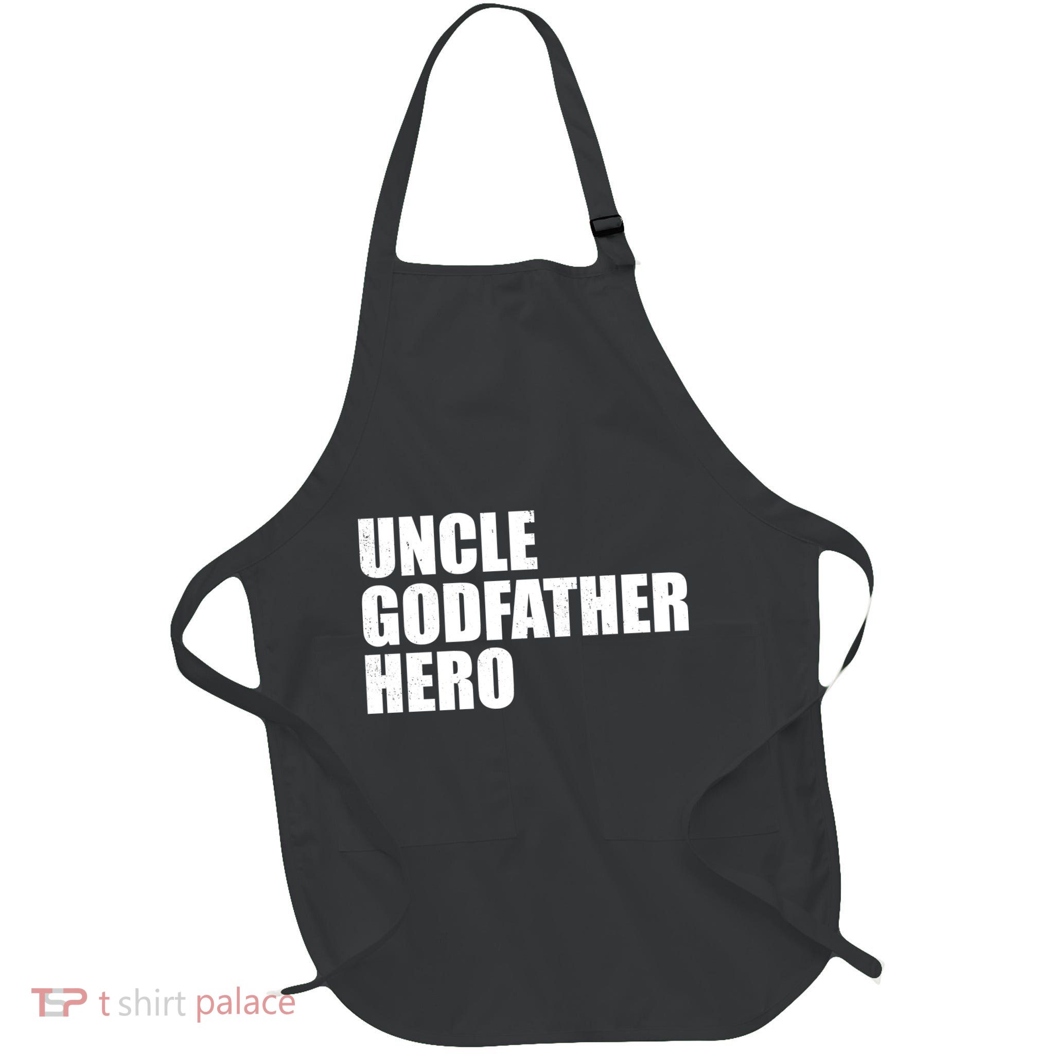Distressed Uncle Godfather Hero Full-Length Apron With Pockets