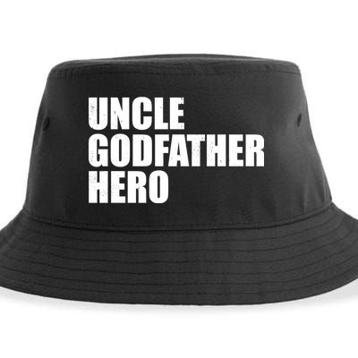 Distressed Uncle Godfather Hero Sustainable Bucket Hat