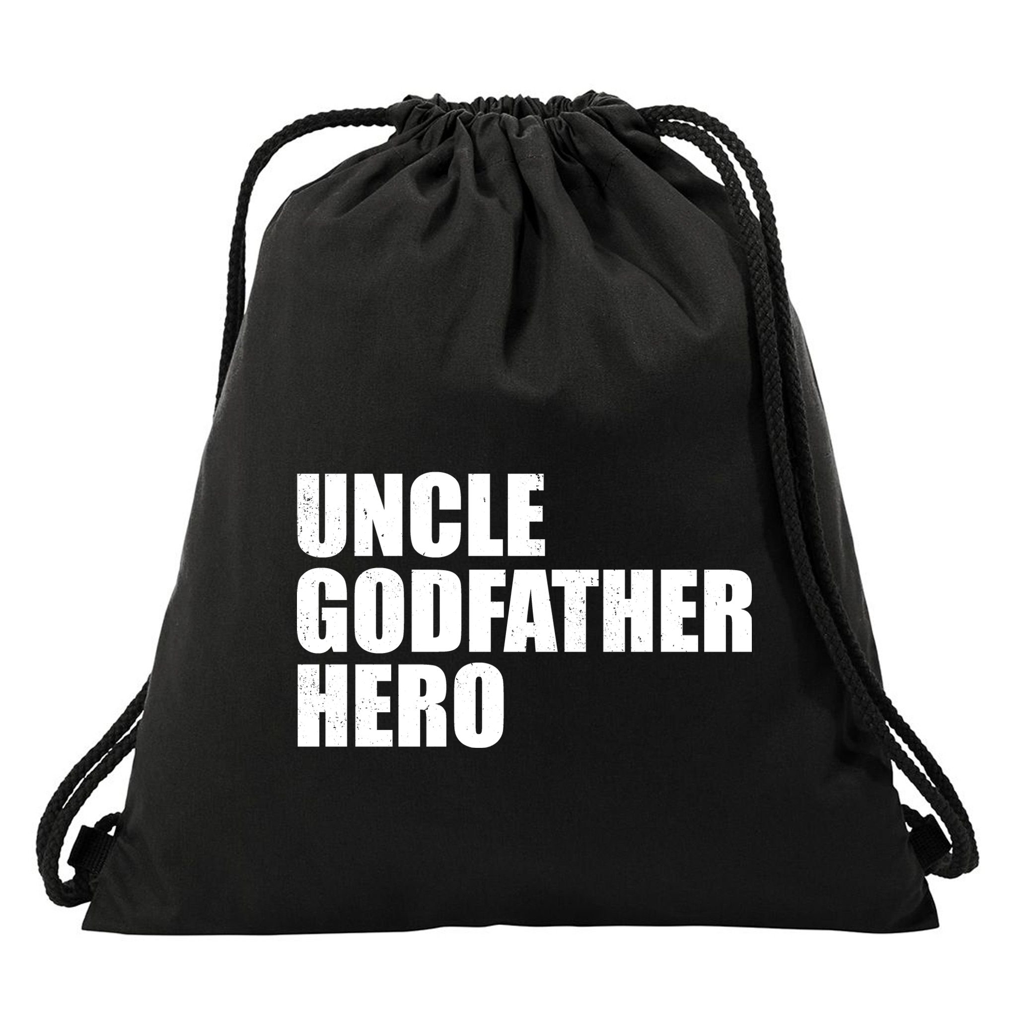 Distressed Uncle Godfather Hero Drawstring Bag