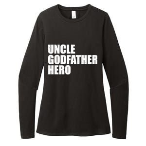 Distressed Uncle Godfather Hero Womens CVC Long Sleeve Shirt