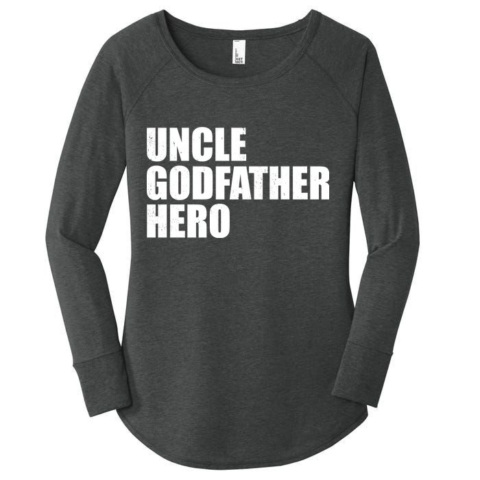 Distressed Uncle Godfather Hero Women's Perfect Tri Tunic Long Sleeve Shirt