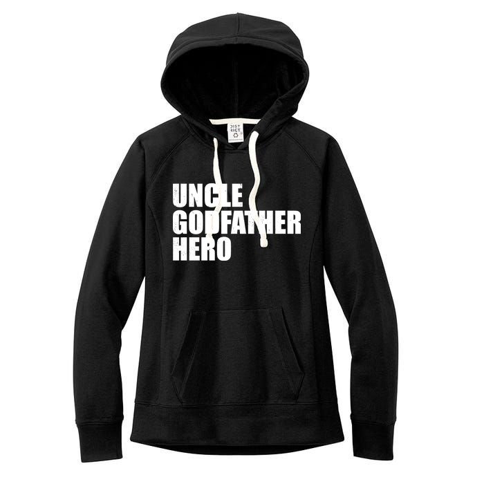 Distressed Uncle Godfather Hero Women's Fleece Hoodie