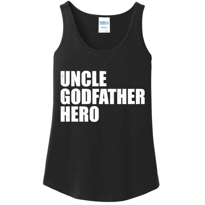 Distressed Uncle Godfather Hero Ladies Essential Tank