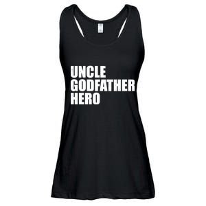 Distressed Uncle Godfather Hero Ladies Essential Flowy Tank