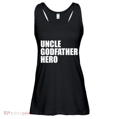 Distressed Uncle Godfather Hero Ladies Essential Flowy Tank