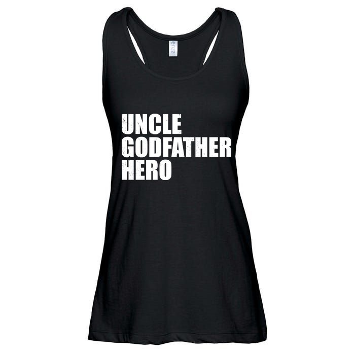 Distressed Uncle Godfather Hero Ladies Essential Flowy Tank