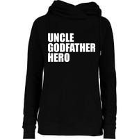 Distressed Uncle Godfather Hero Womens Funnel Neck Pullover Hood