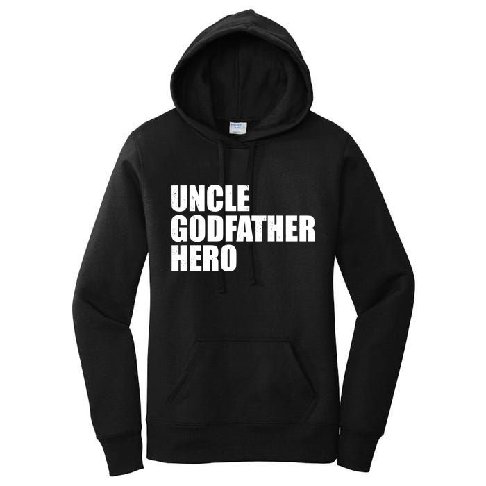 Distressed Uncle Godfather Hero Women's Pullover Hoodie