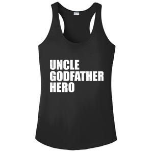 Distressed Uncle Godfather Hero Ladies PosiCharge Competitor Racerback Tank