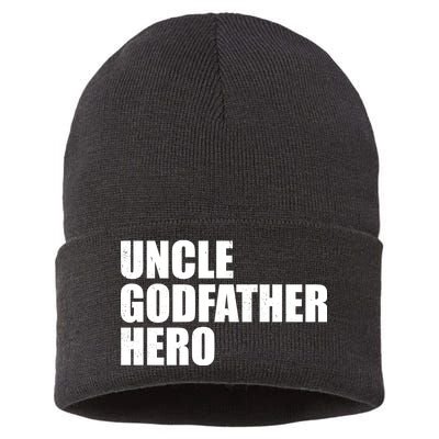 Distressed Uncle Godfather Hero Sustainable Knit Beanie