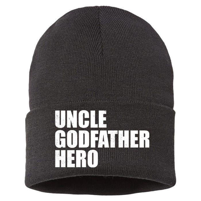 Distressed Uncle Godfather Hero Sustainable Knit Beanie