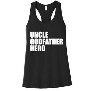 Distressed Uncle Godfather Hero Women's Racerback Tank