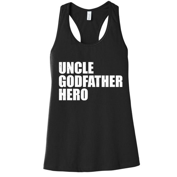 Distressed Uncle Godfather Hero Women's Racerback Tank