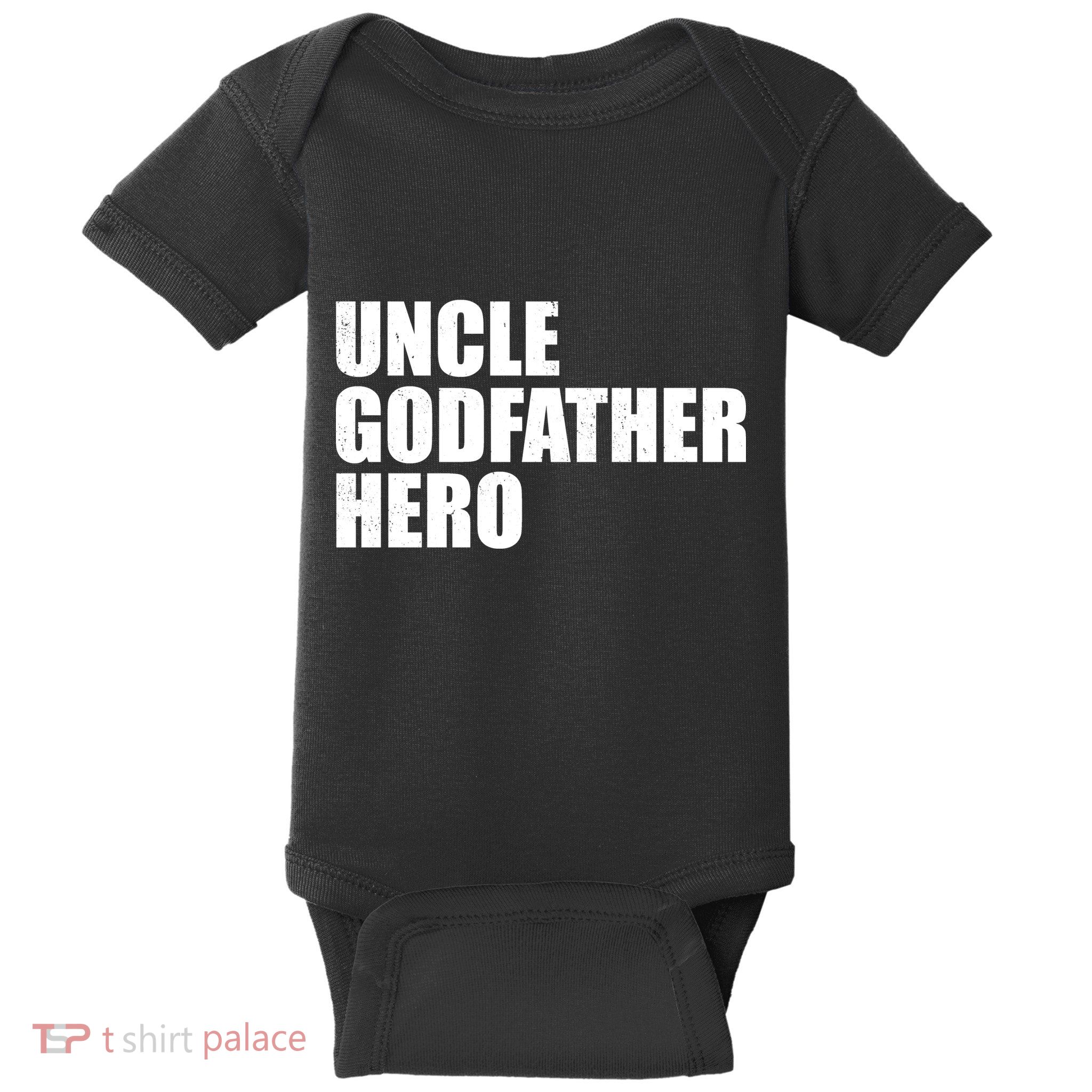 Distressed Uncle Godfather Hero Baby Bodysuit