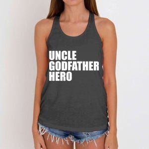 Distressed Uncle Godfather Hero Women's Knotted Racerback Tank