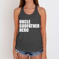 Distressed Uncle Godfather Hero Women's Knotted Racerback Tank