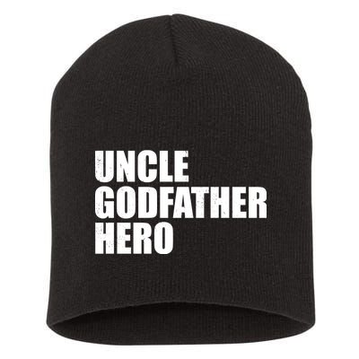 Distressed Uncle Godfather Hero Short Acrylic Beanie