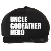 Distressed Uncle Godfather Hero Wool Snapback Cap