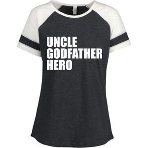 Distressed Uncle Godfather Hero Enza Ladies Jersey Colorblock Tee