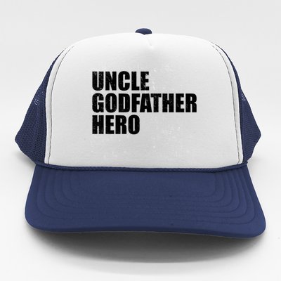 Distressed Uncle Godfather Hero Trucker Hat