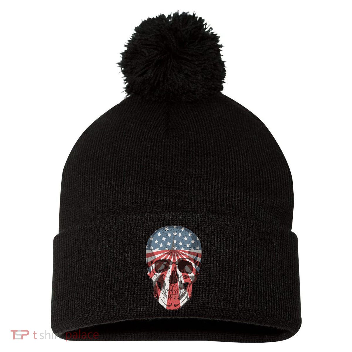 Distressed Undefeated World War Champs Pom Pom 12in Knit Beanie