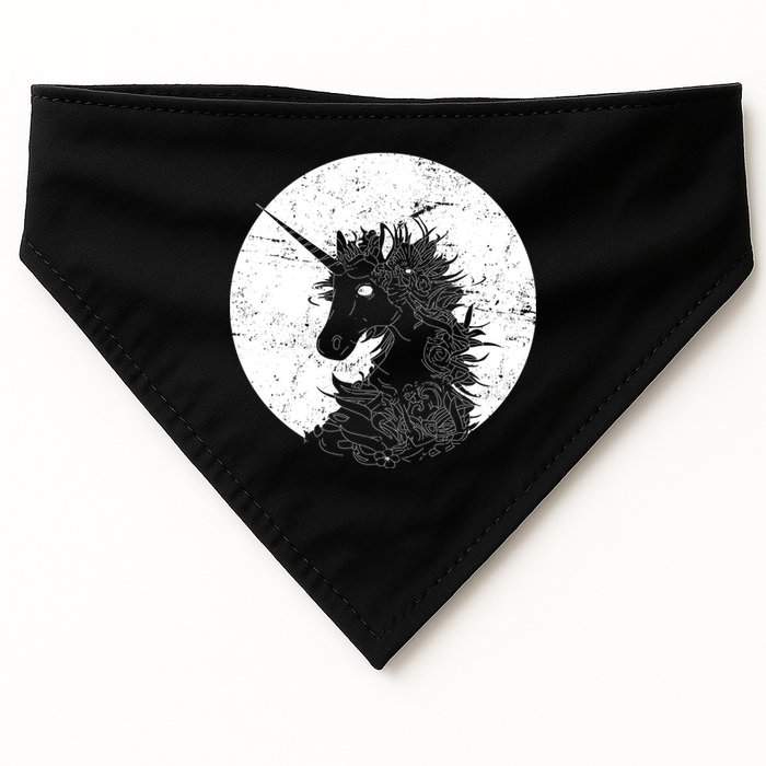 Distressed Unicorn Emblem USA-Made Doggie Bandana