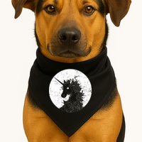 Distressed Unicorn Emblem USA-Made Doggie Bandana