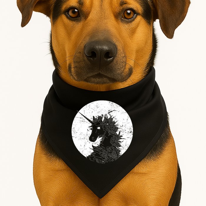 Distressed Unicorn Emblem USA-Made Doggie Bandana