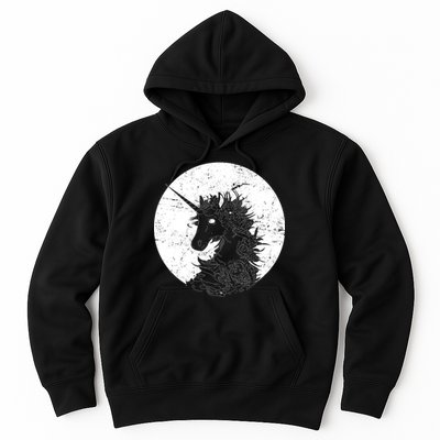 Distressed Unicorn Emblem Hoodie