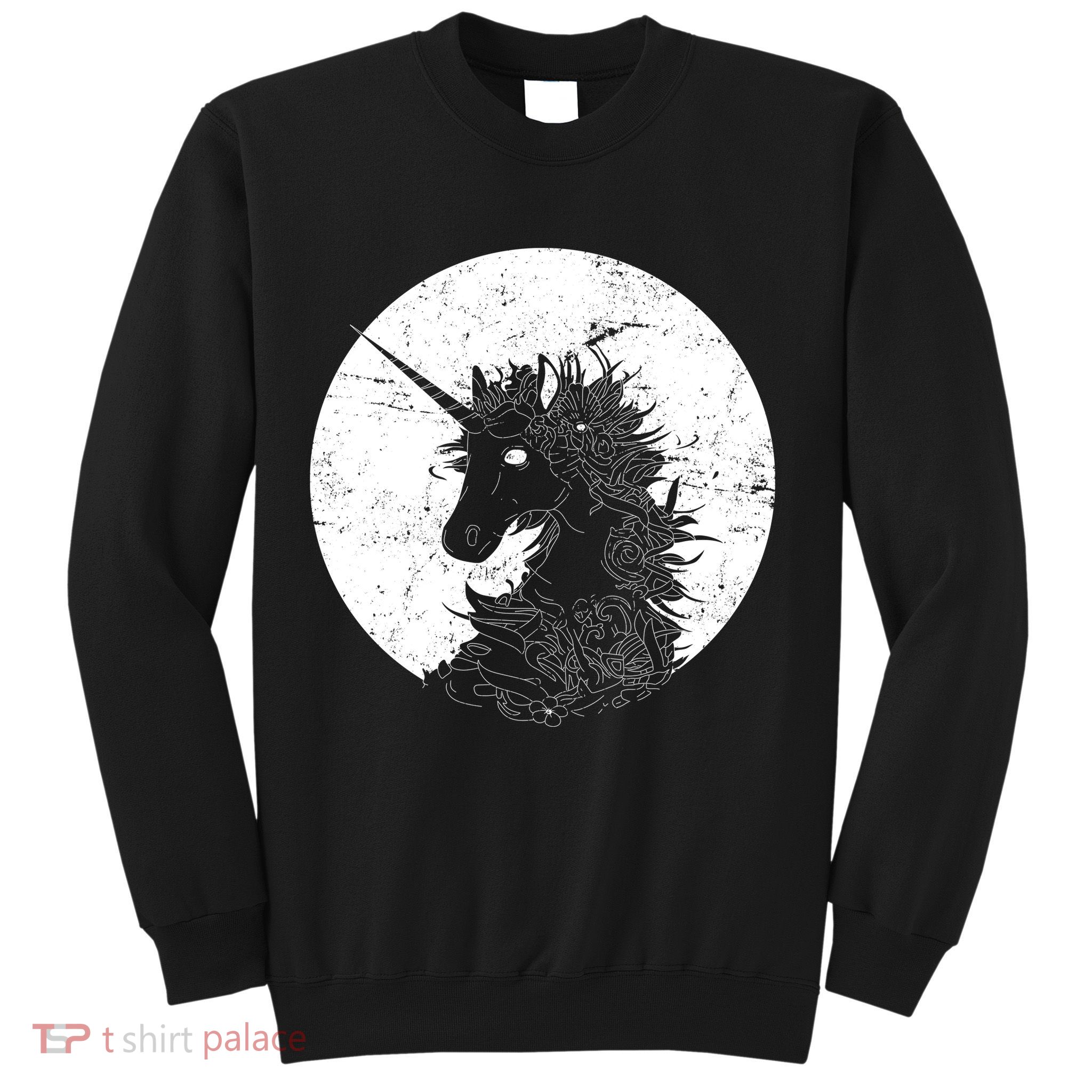 Distressed Unicorn Emblem Sweatshirt