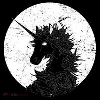 Distressed Unicorn Emblem Button