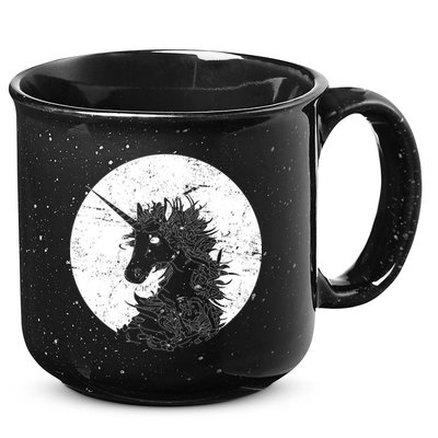 Distressed Unicorn Emblem 15oz Campfire Ceramic Mug