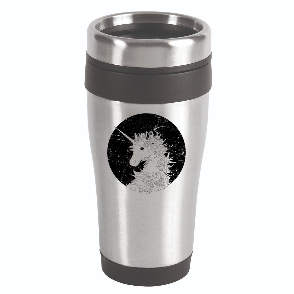 Distressed Unicorn Emblem 16oz Travel Tumbler