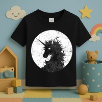 Distressed Unicorn Emblem Toddler T-Shirt