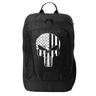 Distressed USA American Skull City Backpack