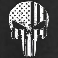 Distressed USA American Skull 11oz C Handle Ceramic Mug