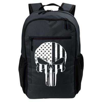 Distressed USA American Skull Daily Commute Backpack