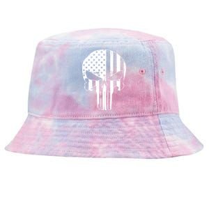 Distressed USA American Skull Tie-Dyed Bucket Hat