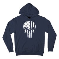 Distressed USA American Skull Hoodie