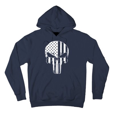 Distressed USA American Skull Hoodie