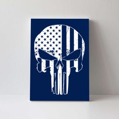 Distressed USA American Skull Canvas