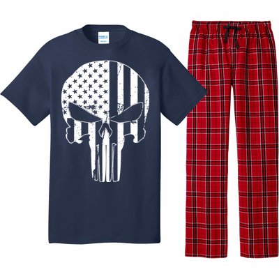 Distressed USA American Skull Pajama Set