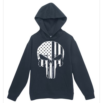 Distressed USA American Skull Urban Pullover Hoodie