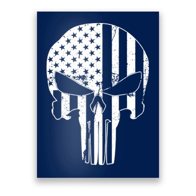 Distressed USA American Skull Poster